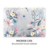 Flowers Case for MacBook Pro 16 inch A2991 M3 M2 A2780 A2485 M1 Pro/Max Chip PC Hard Case for MacBook Pro 15 A1707 Retina A1398