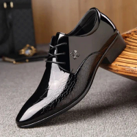 Men's Leather Shoes Black Soft Leather Soft Bottom Spring And Autumn Best Man Men's Business Formal Wear plus size 38-48