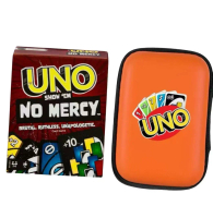 UNO Exclusive Storage Box + No Mercy Card 168 Cards Playing Games Show'Erm No Mercy Uno Playing Card