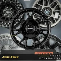 VELG ROTIFORM TUF-R RING 18 PCD 5x108 / 5x114,3 Black Glossy