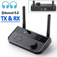 ORIGINAL TaffSTUDIO Bluetooth Receiver Transmitter Audio Adapter Wireless 10M - B39 Hitam