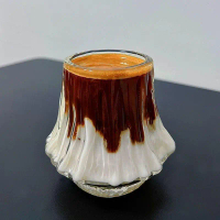 2025 High-Value Coffee Cup Design Sense Water Cup Style Cup Mount Fuji Glass Cup Liquor Cup Dirty Co