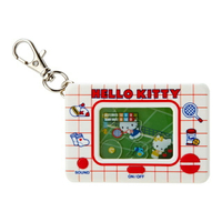 小禮堂 Hello Kitty 迷你遊戲機造型鑰匙扣 (紅白網球款)