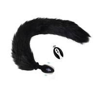 Dr. Ruth "THE FOXX" Fox Tail Shaking 'n Rotating Vibrate Plug Getar Only (hitam)