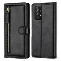 For Samsung Galaxy A72 A71 4G 5G Wallet Leather Flip Case Zipper Magnetic Card Slot Pocket