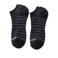 【KUNJI】12双 超強除臭襪-腳背網面船型機能襪-條紋-工研院研發(12雙 男款-M023條紋)