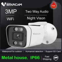 Vstarcam CS58 3MP IP Camera Outdoor WiFi Smart Security Bullet CCTV Surveillance Camera Ai Human Detect Audio Night Vision Cam