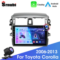 Srnubi 2 Din Android 12 Carplay Car Radio for Toyota Corolla E140 E150 2006-2013 Multimedia Player GPS Navigation 2din Autoradio
