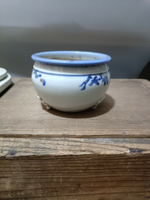 日本回流瓷器古董青花香爐古董瓷器真品清代民國老青花瓷器，明治1168