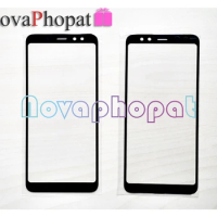 Novaphopat Black Front Outer Touch LCD Glass Panel Screen For Samsung Galaxy A10 A20 A30 A40 A50 A60 A70 A90 M10 M20 M30 lens
