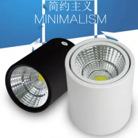 COB LED Downlights 3W 7W 12W Surface Mounted LED Ceiling Lamps Spot Light 360 Degree Rotation LED Downlights AC85-265V