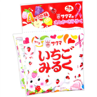 (即期良品)佐久間製菓 4連綜合水果牛奶風味糖 42g