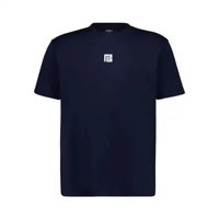 Balmain Embroidered PB Logo T-Shirt Navy Blue M Blue