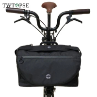 TWTOPSE Bicycle British Flag S Bag For Brompton Folding Bike Bicycle Bag Pannier Basket 3SIXTY PIKES 3 Holes Dahon Tern Fnhon