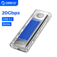 ORICO M.2 NVME SSD Case Enclosure 20Gbps USB 3.2 Gen 2 x 2 with Cooling Fan 4TB for PCIe M Key