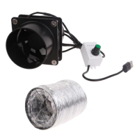 Portable Solder Smoke Absorber with 1/3/6M Tub Ventilation Fan and USB Power