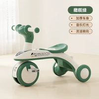 全城熱賣 - 兒童三輪車腳踏車1-6歲寶寶騎行車手推溜娃車音樂燈光腳蹬自行車818款綠色/加厚車身/腳踏可拆/音樂燈光