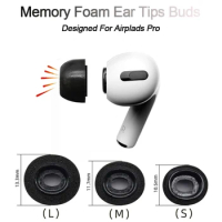 Memory Foam Replacement Ear Tips Buds For Air pods Pro Headphones Black EarBuds Cover Earphone Sleeve Noise Reduction