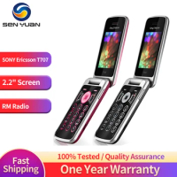 Original Sony Ericsson T707 3G Mobile Phone 2.2'' TFT Display 3.15MP Camera 320p Video FM Radio Bluetooth Classic Flip Cellphone