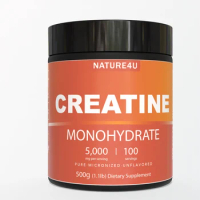 Nature4U Micronized Creatine Monohydrate Powder 500G, 5000mg Per Serving (5g), Pure Creatine ,Unflav