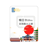【DJB SIM】暢日卡ULTRA-日本5G網卡 6天吃到飽不降速(四大電信商資源共享)