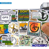 20/30/50PCS Outdoor Treasure Hunts Geocaching Style Travel Stickers for Bike Motorcycle Car Guitar Luggage Phone Laptop Sticker