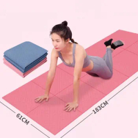 Foldable Yoga Mat Eco Friendly TPE Fitness Exercise Mat Travel Portable Camping Pad Non-slip for Yoga Pilates &amp; Floor Workouts