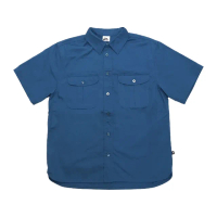 【NIKE 耐吉】襯衫 SB Tanglin 男款 藍 寬鬆 短袖 開衩 休閒正式 純棉(FQ0400-457)