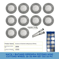 MATA GERINDA DIAMOND POTONG BATU BESI MINI CUTTING SET IS 10PCS 16 - 3