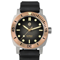 San Martin New 42mm Titanium Diver Watches Vintage Classic NH35 Mens Watch Automatic Mechanical 20 Bar Luminous Reloj SN0125T