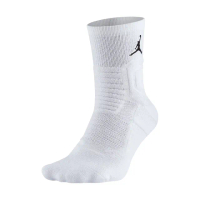 【NIKE 耐吉】襪子 Jordan Ultimate Flight 中筒襪 運動 喬丹 白襪 長襪(SX5855-101)