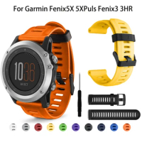 26mm Silicone Strap Watchband for Garmin Fenix 3 HR 5X Plus 6X PRO 7X Sapphire Watch Smart Bracelet Sport Replacement Wristband