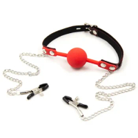 BDSM Sex Shop Open Mouth Gag Ball Adult Sex Game Silicone Restraints Fetish Slave Mouth Gags Erotic Bondage Sex Toys for Women