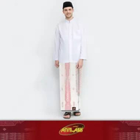 Sarung ATLAS Super Premium 980 Motif A9 JGL SJ Putih Peach