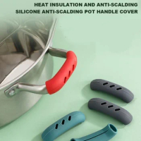 2Pcs/Set Silicone Assist Handle Holder Grip, Cast Iron Skillet Handle Covers Heat Resistant, Non Slip Pot Grip Handle Sleeve