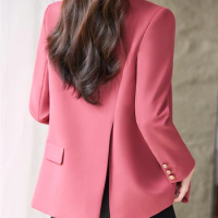 Yitimuceng Fashion Office Ladies Blazer for Women Autumn Winter 2023 Korean Fashion Long Sleeve Jacket Chic Solid Casual Coats