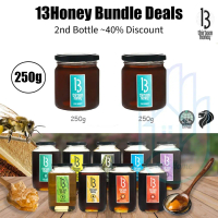 13 Honey 250g Bundle Deal| Natural Pure Honey Organic Honey Raw Honey| Wild Honey Stingless Honey