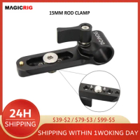DOJNOG Single 15mm Rod Clamp with NATO Rail,for ARRI Locating Hole,Compatible with Standard 15mm Rod and NATO Clamp -230