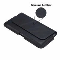 for Xiaomi Mi 10S Mi 11 Pro Mi 11 Ultra Mi 10 Pro Black Shark 4 Genuine Leather phone bag wear belt hanging waist leather case