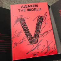 hand signed WayV autographed Awaken The World album+signed photo 062020