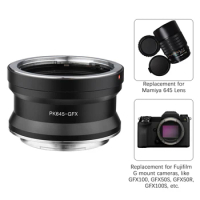 M645-GFX Camera Lens Adapter Ring Replacement for Mamiya 645 Lens to Fujifilm G Mount GFX100 GFX50S GFX50R GFX100S Cameras