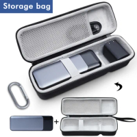 Carrying Case EVA Waterproof Portable Storage Bag Shockproof with Hand Rope &amp; Carabiner for Anker Prime 27650mAh Power Bank 250W
