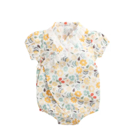 【Baby 童衣】任選 寶寶和服造型三角包屁衣 80070(黃色小花)