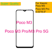 10Pcs/Lot For Xiaomi Poco M3 Pro Touch Screen Panel Front Outer Glass Lens For Poco M3 Pro 5G LCD Glass Front With OCA