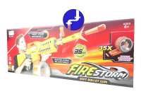 Mainan Tembakan Machine GUN Fire Storm Soft Bullet RED JUMBO PUBG NERF