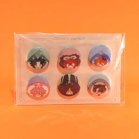 Set of 6 Teyvat Zoo Series Badge - Genhsin Impact