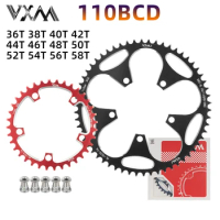 VXM 110/5 BCD 110BCD Road Bike Narrow Wide Chainring 36T-58T Chainwheel Bicycle Crank Accessories For Shimano Sram