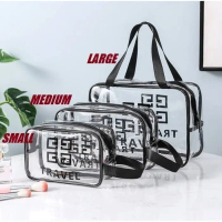 PROMO - TAS KOSMETIK TRANSPARAN MIKA COSMETIC TRAVEL ORGANIZER POUCH F397