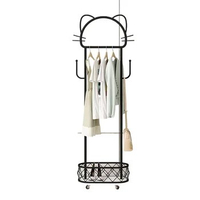 Clothes hanger, floor to ceiling, bedroom, hanging hanger, drying hanger, simple rack, movable with wheels