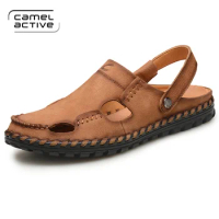 Camel Active Hot Sale New Fashion Summer Leisure Beach Men Shoes High Quality Genuine Leather Sandals Big Yards Men's Sandals